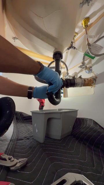 Sink Installation work filmed by a local
