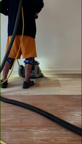 Hardwood Floor Refinishing before and after in Valley Township, PA, by Aarons (before)