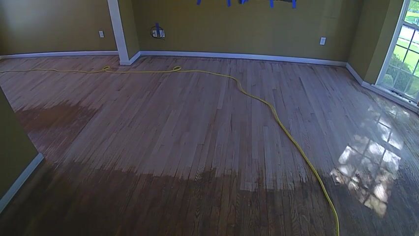 Hardwood Floor Refinishing before and after in Valley Township, PA, by Aarons (before)