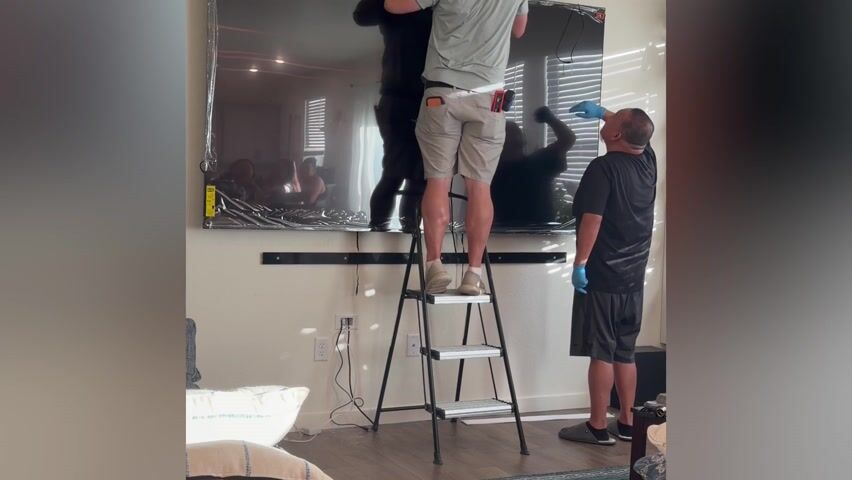 TV Mounting before and after in Arvada, CO, by Charles: after