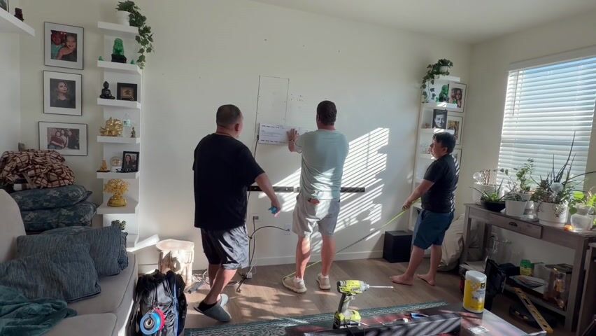 TV Mounting before and after in Arvada, CO, by Charles: before
