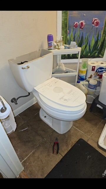 Smart toilet installation completed in about 2 hours - installation