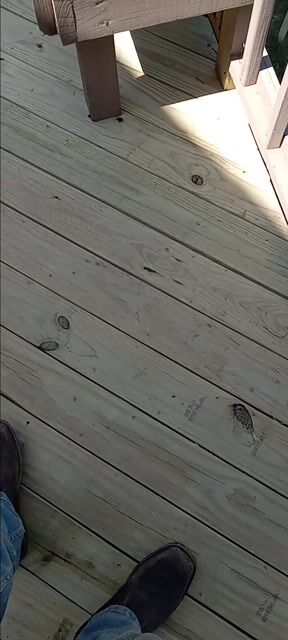 Deck Building work filmed by a local